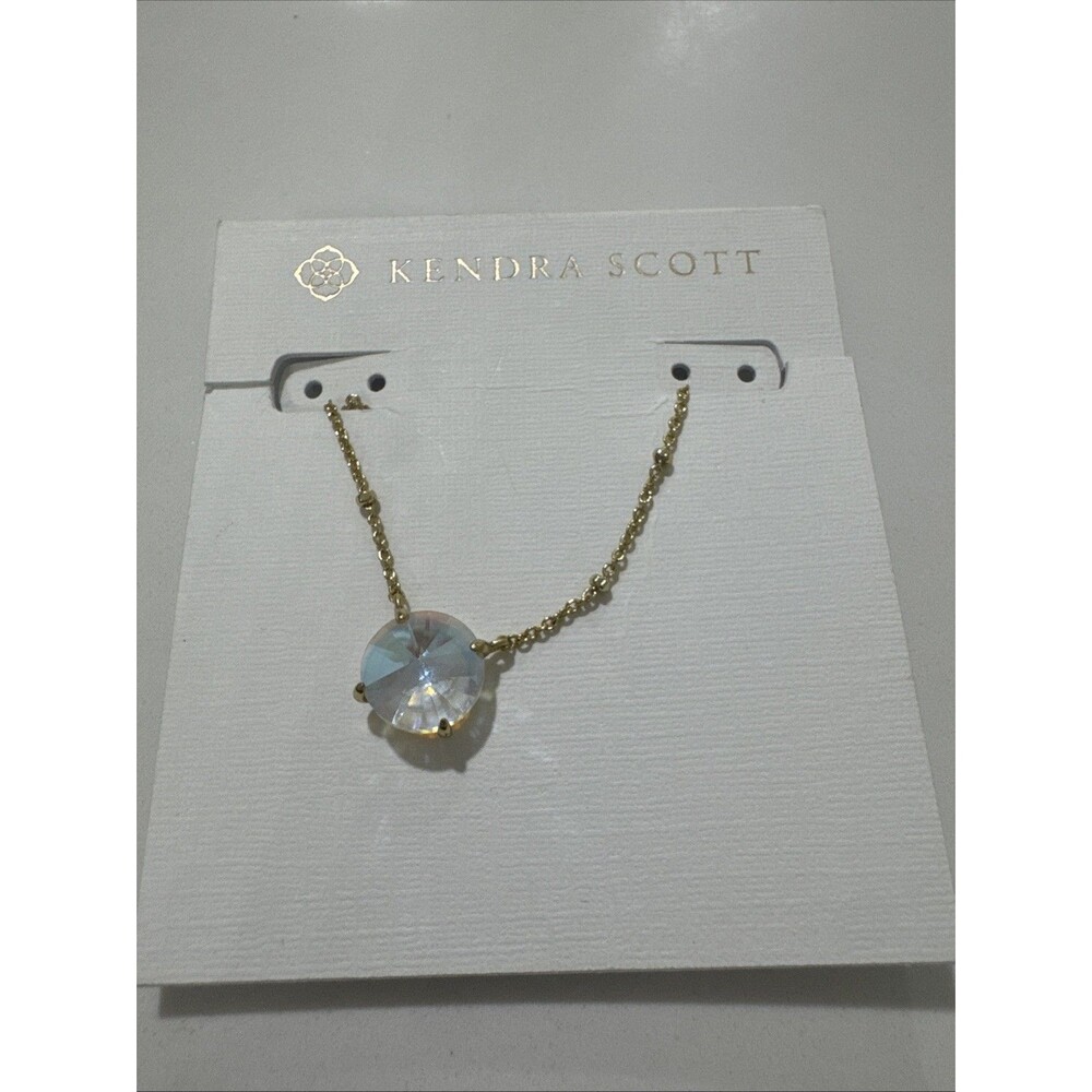 Kendra Scott Jolie Short Pendant Necklace  Gold Dichroic Glass NWT - Picture 3 of 8